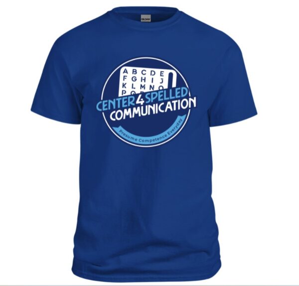 Center 4 Spelled Communication Logo Tee – Blue